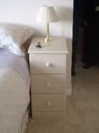 Narrow 3 drawer bedside chest