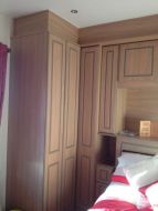 Hinged L shape wardrobes with our oxford design