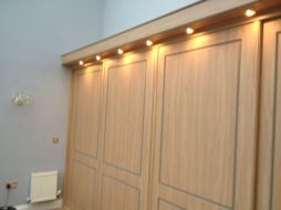 Lidded 4 door wardrobe with our split oxford design with customers own lighting